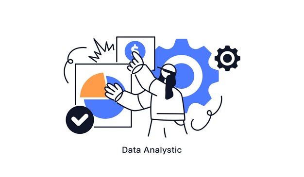 Diseño vectorial plano estadístico y análisis de datos para el concepto de inversión financiera empresarial Ilustración vectorial plana aislada sobre fondo blanco