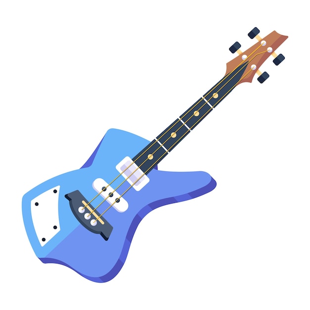 Vector un diseño vectorial plano de guitarra.