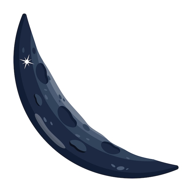 Un diseño vectorial plano de la luna.