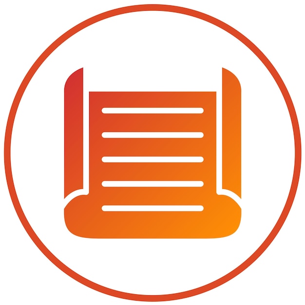 Diseño vectorial de planos Estilo de icono de rollo