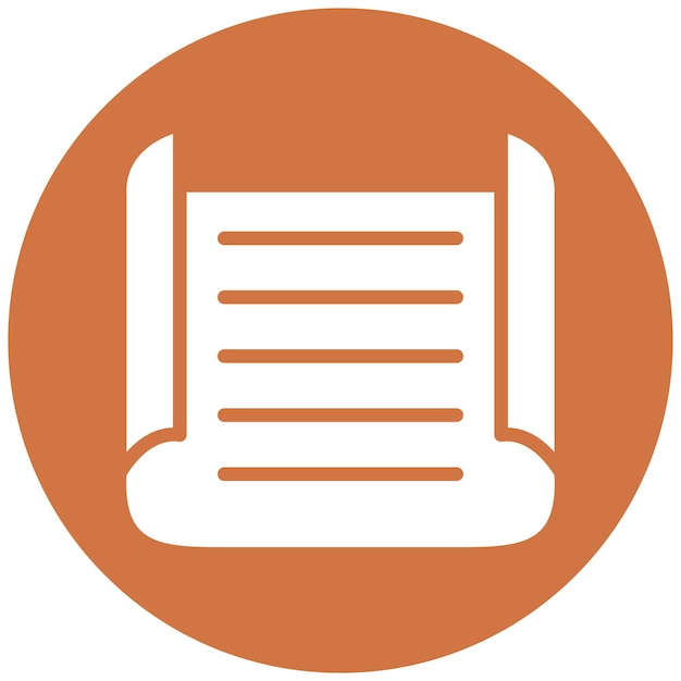 Diseño vectorial de planos Estilo de icono de rollo