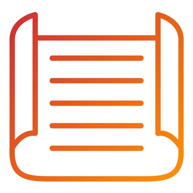 Diseño vectorial de planos Estilo de icono de rollo