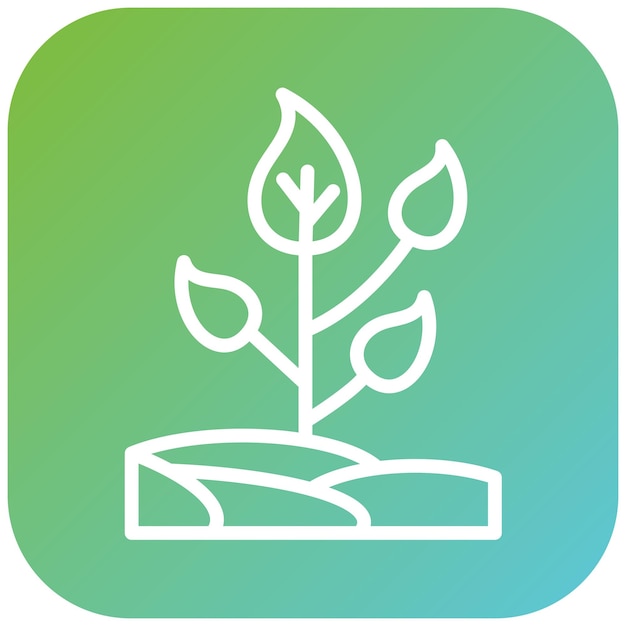 Diseño vectorial de plantas Estilo de icono