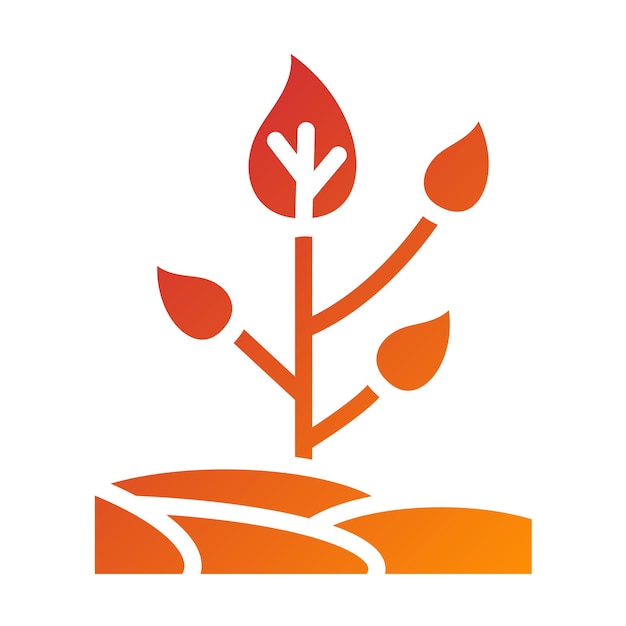Diseño vectorial de plantas Estilo de icono