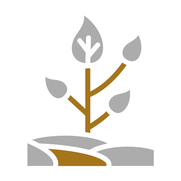 Diseño vectorial de plantas Estilo de icono
