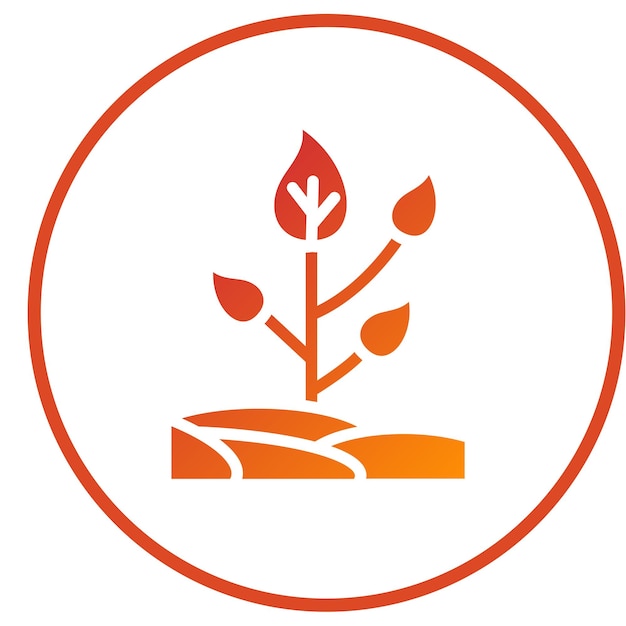 Diseño vectorial de plantas Estilo de icono