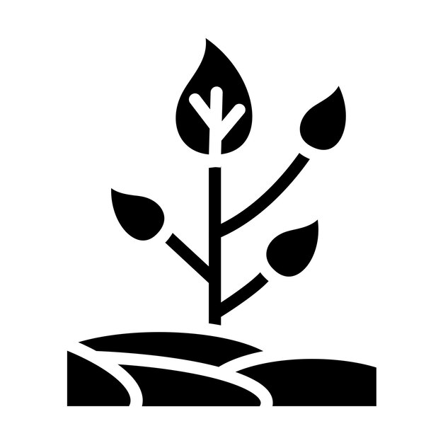 Diseño vectorial de plantas Estilo de icono