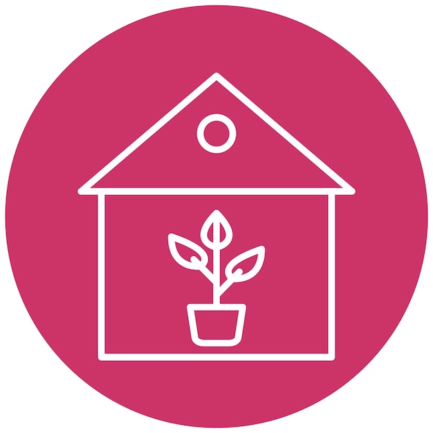 Diseño vectorial de plantas de interior Estilo de icono