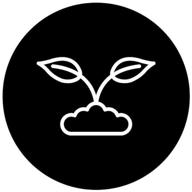 Diseño vectorial PlantForward Estilo del icono