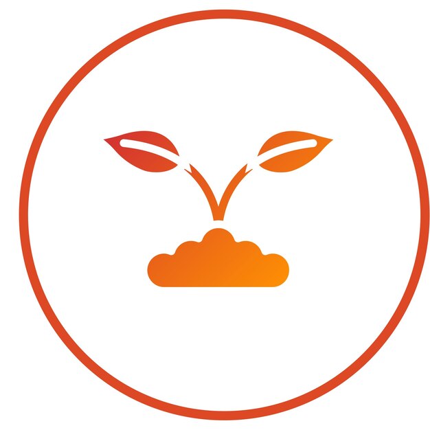 Diseño vectorial PlantForward Estilo del icono