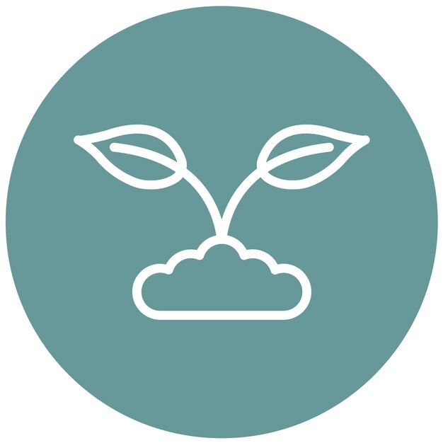 Diseño vectorial PlantForward Estilo del icono