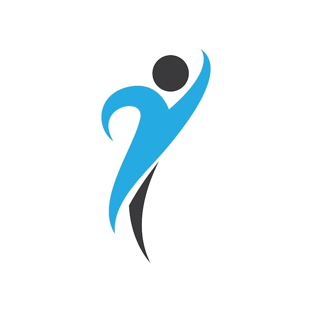 Diseño vectorial de plantilla de logotipo de personas de vida saludable