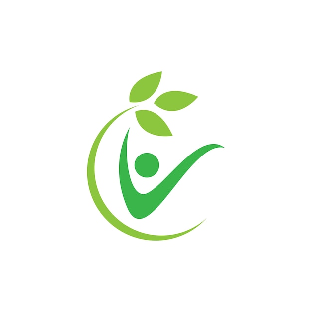 Diseño vectorial de plantilla de logotipo de personas de vida saludable