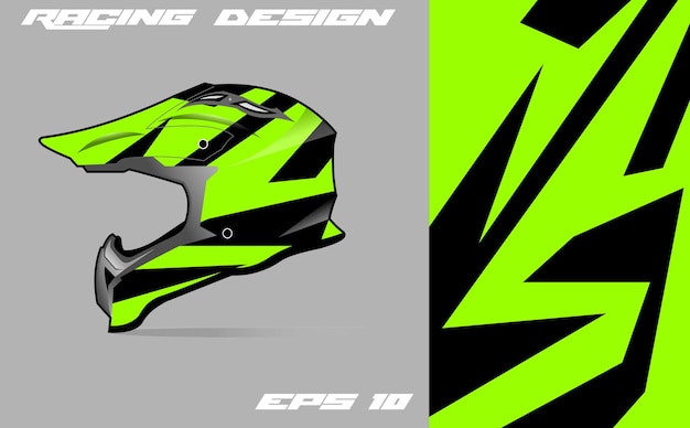 Diseño vectorial de plantillas de cascos de carreras deportivas