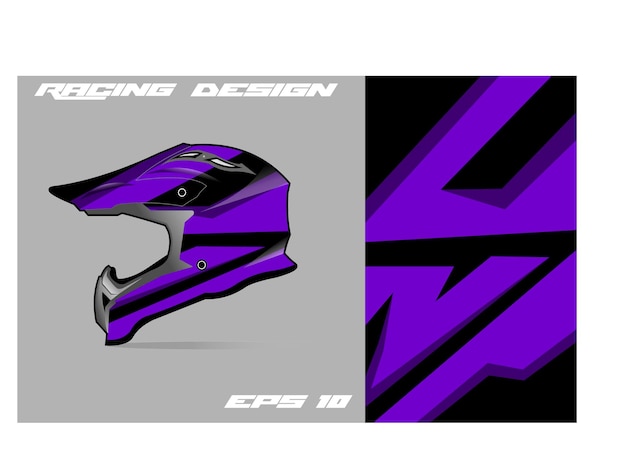 Diseño vectorial de plantillas de cascos de carreras deportivas