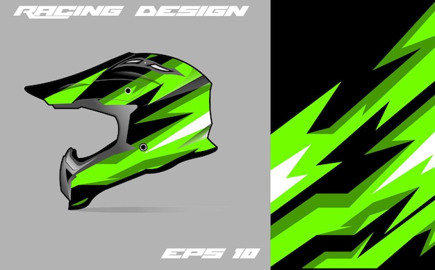 Diseño vectorial de plantillas de cascos de carreras deportivas