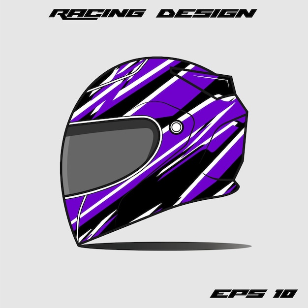 Diseño vectorial de plantillas de cascos de carreras deportivas
