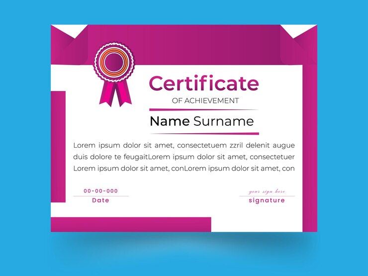 Diseño vectorial de plantillas de certificados modernos