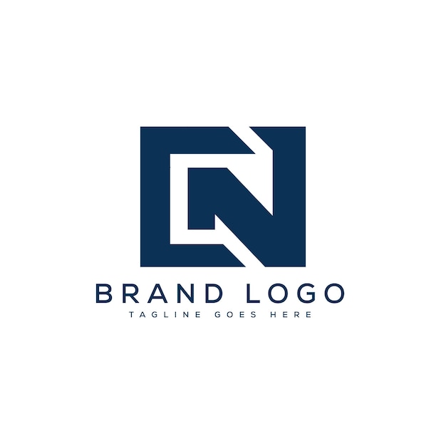 Diseño vectorial de plantillas de diseño de letras del logotipo CN para la marca