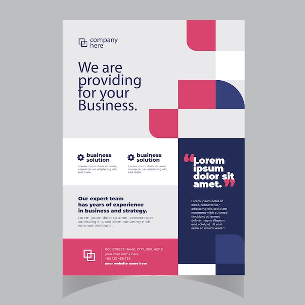 Diseño vectorial de plantillas para folleto informe anual revista cartel presentación corporativa cartera