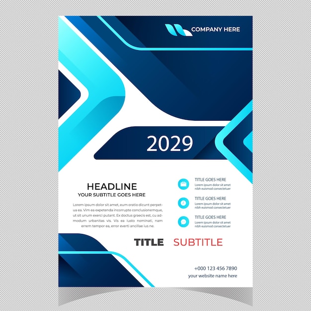 Diseño vectorial de plantillas de folletos empresariales Plantillas de flyer Forma geométrica utilizada para po empresariales
