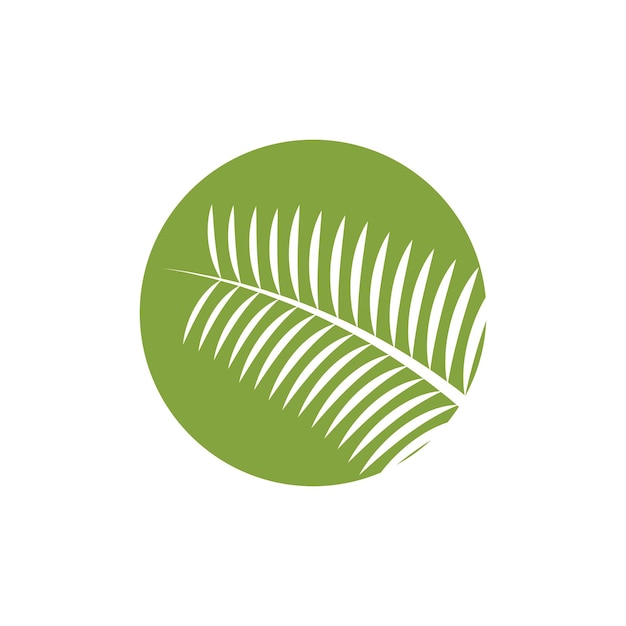Diseño vectorial de plantillas de ilustraciones de logotipos de hojas de palma