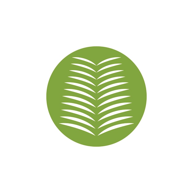 Diseño vectorial de plantillas de ilustraciones de logotipos de hojas de palma