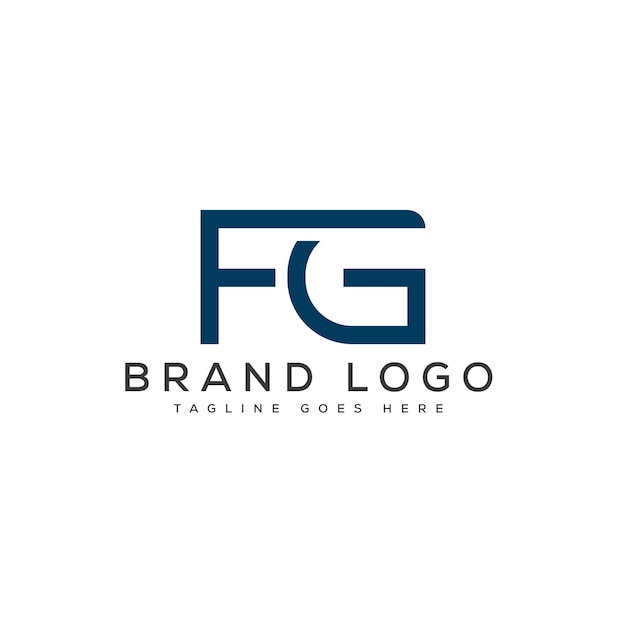 Diseño vectorial de plantillas de letras del logotipo FG para la marca