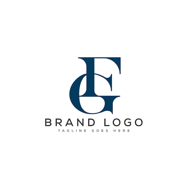 Diseño vectorial de plantillas de letras del logotipo FG para la marca