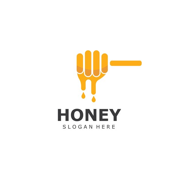 Diseño vectorial de plantillas de logotipo de peine de miel Emblema de diseño de miel Concepto de diseño de vector de símbolo creativo