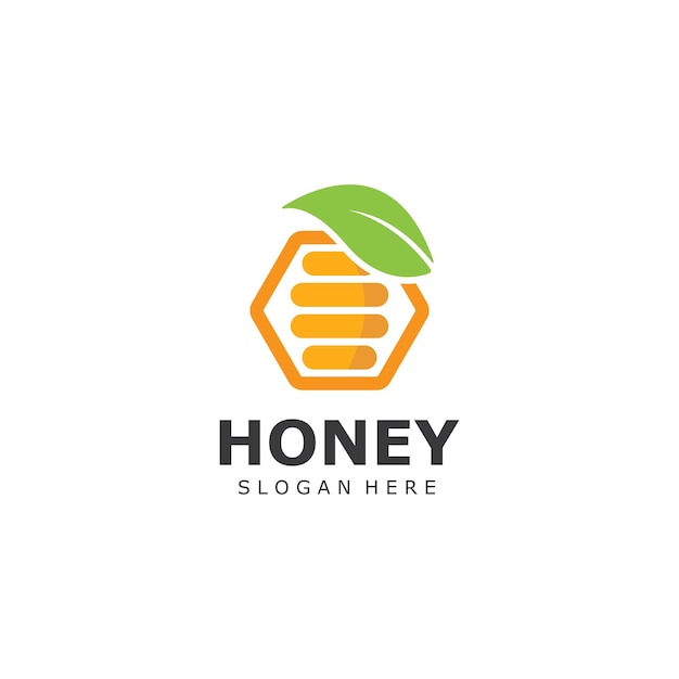 Vector diseño vectorial de plantillas de logotipo de peine de miel emblema de diseño de miel concepto de diseño de vector de símbolo creativo