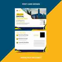 Vector diseño vectorial de plantillas de postales corporativas o postales eddm