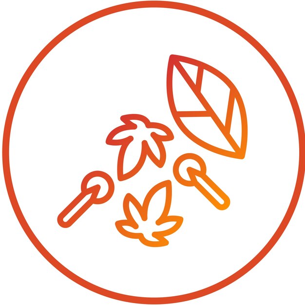 Diseño vectorial de platos herbáceos Estilo de icono