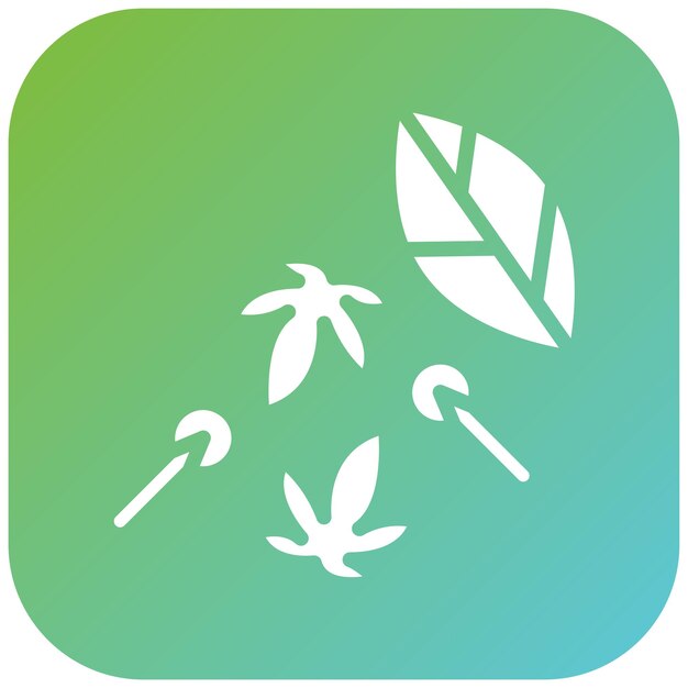 Diseño vectorial de platos herbáceos Estilo de icono