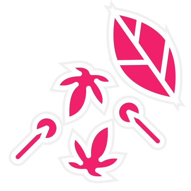 Diseño vectorial de platos herbáceos Estilo de icono