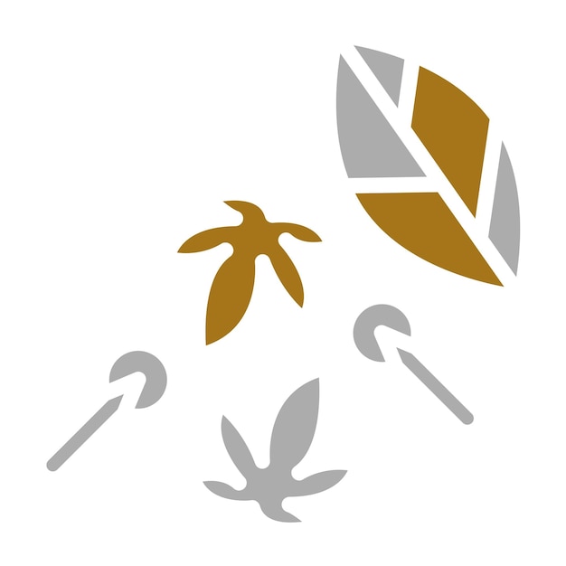 Diseño vectorial de platos herbáceos Estilo de icono