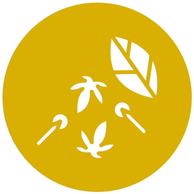 Diseño vectorial de platos herbáceos Estilo de icono