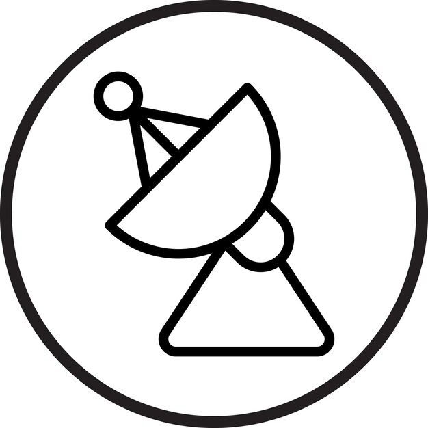 Diseño vectorial de platos parabólicos Estilo del icono