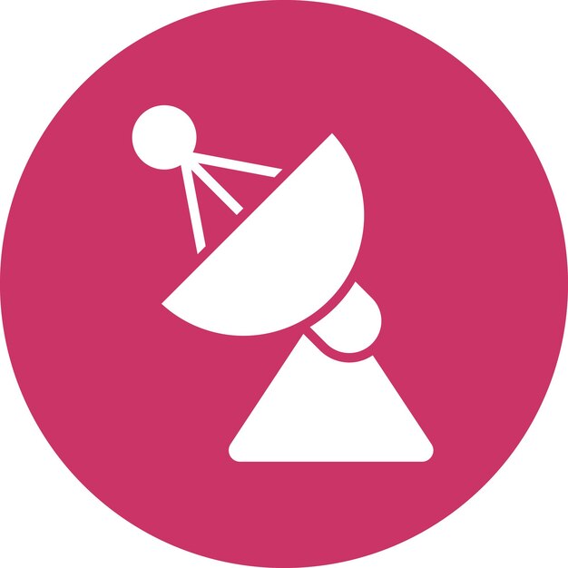 Diseño vectorial de platos parabólicos Estilo del icono
