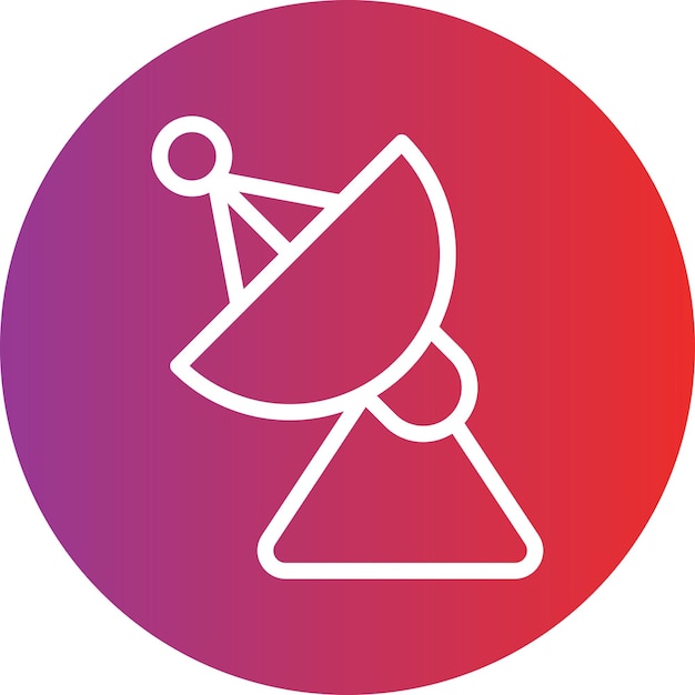 Diseño vectorial de platos parabólicos Estilo del icono