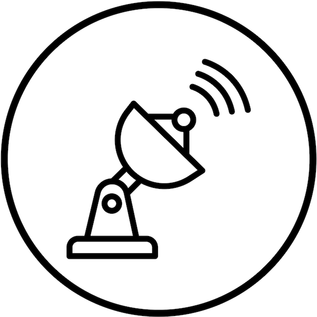 Diseño vectorial de platos parabólicos Estilo del icono