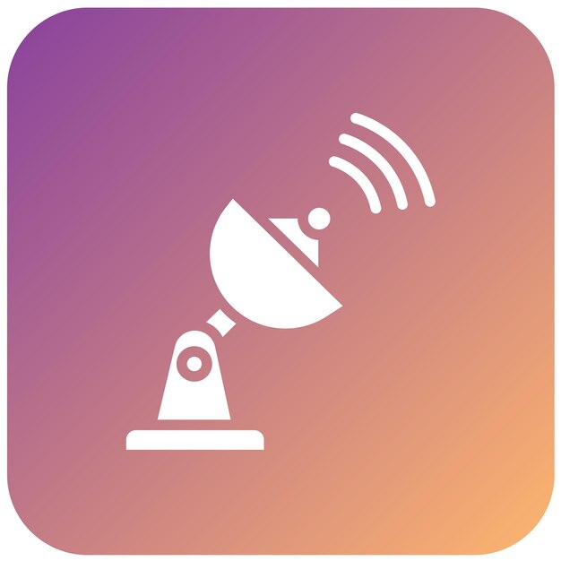 Diseño vectorial de platos parabólicos Estilo del icono