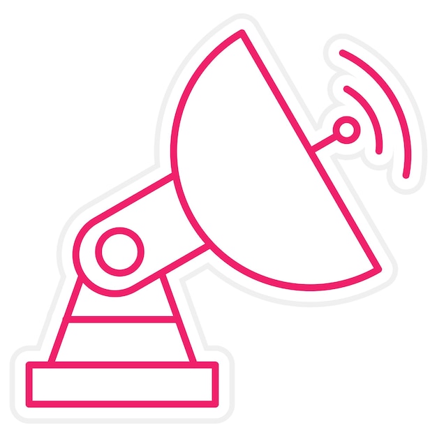 Diseño vectorial de platos parabólicos Estilo del icono