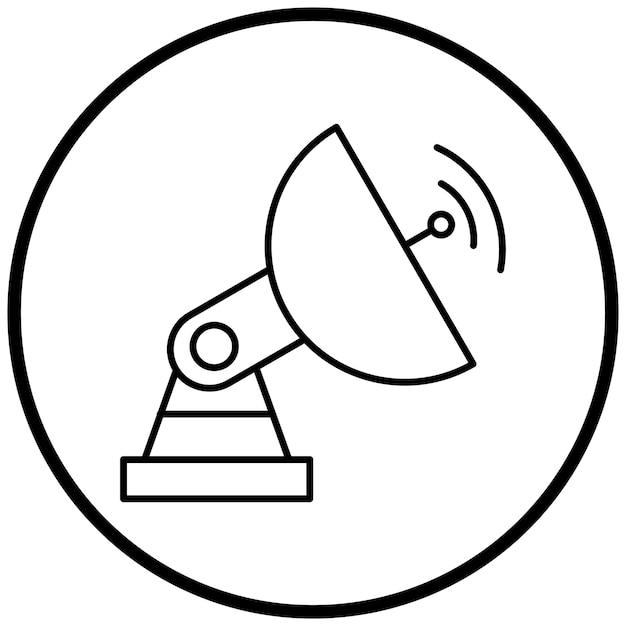 Diseño vectorial de platos parabólicos Estilo del icono