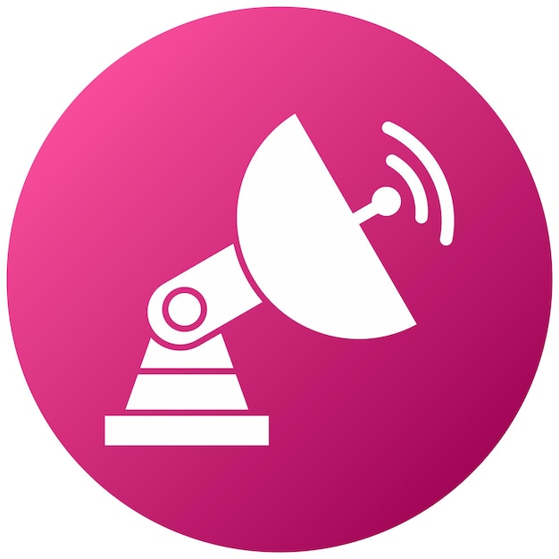 Diseño vectorial de platos parabólicos Estilo del icono