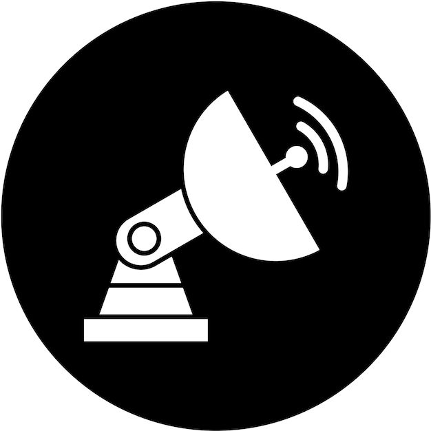 Diseño vectorial de platos parabólicos Estilo del icono
