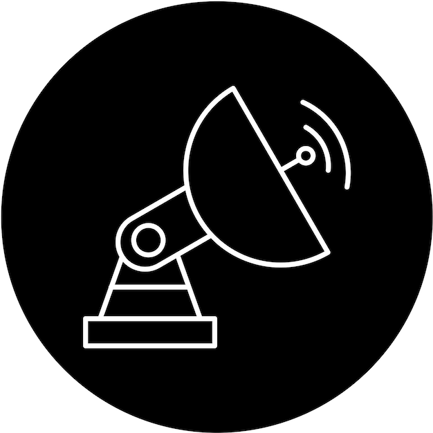 Diseño vectorial de platos parabólicos Estilo del icono