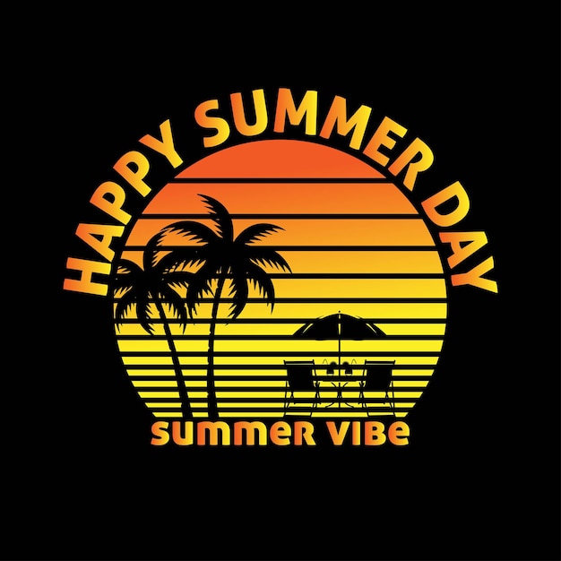 diseño vectorial de playa de mar de verano vectorial