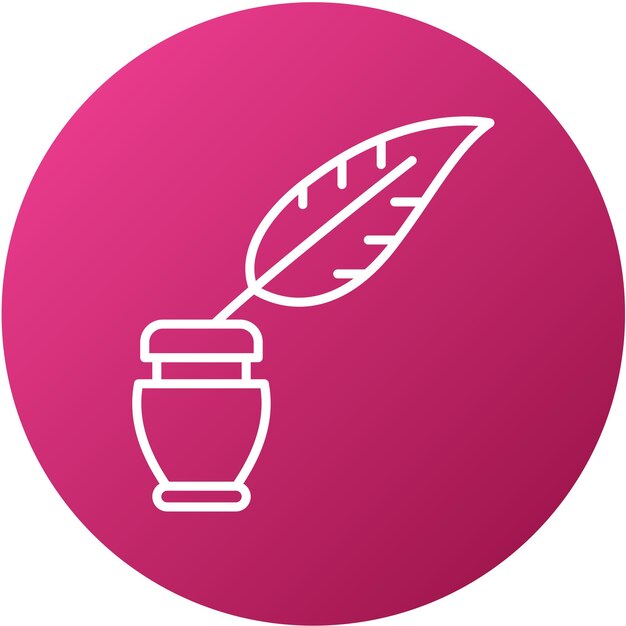 Diseño vectorial pluma y estilo de icono de tinta