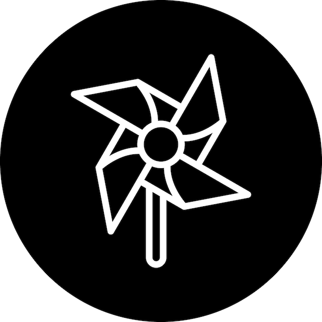 Diseño vectorial Pnwheel Estilo del icono